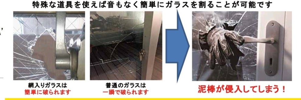窓ガラス防犯フィルム施工  プロテックの画像